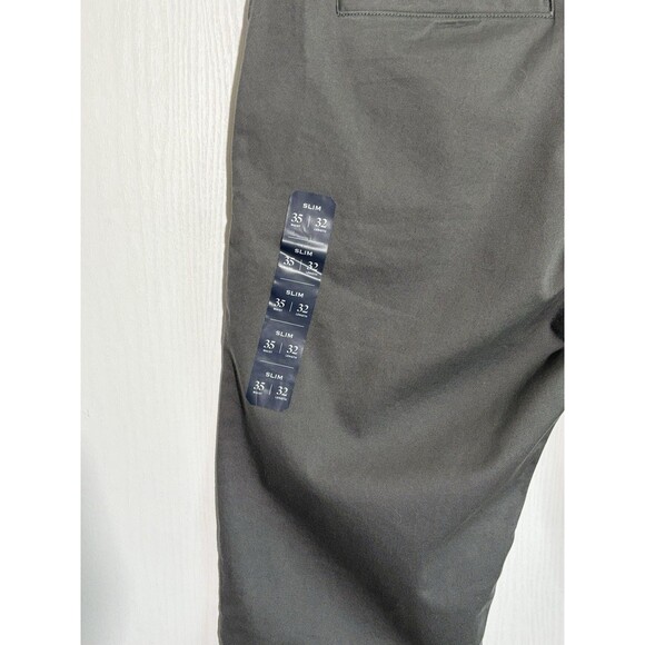 J. Crew Factory Pants Mens 35 32 Slim-fit Flex Chino Gray New Flat Front Preppy - Picture 15 of 16